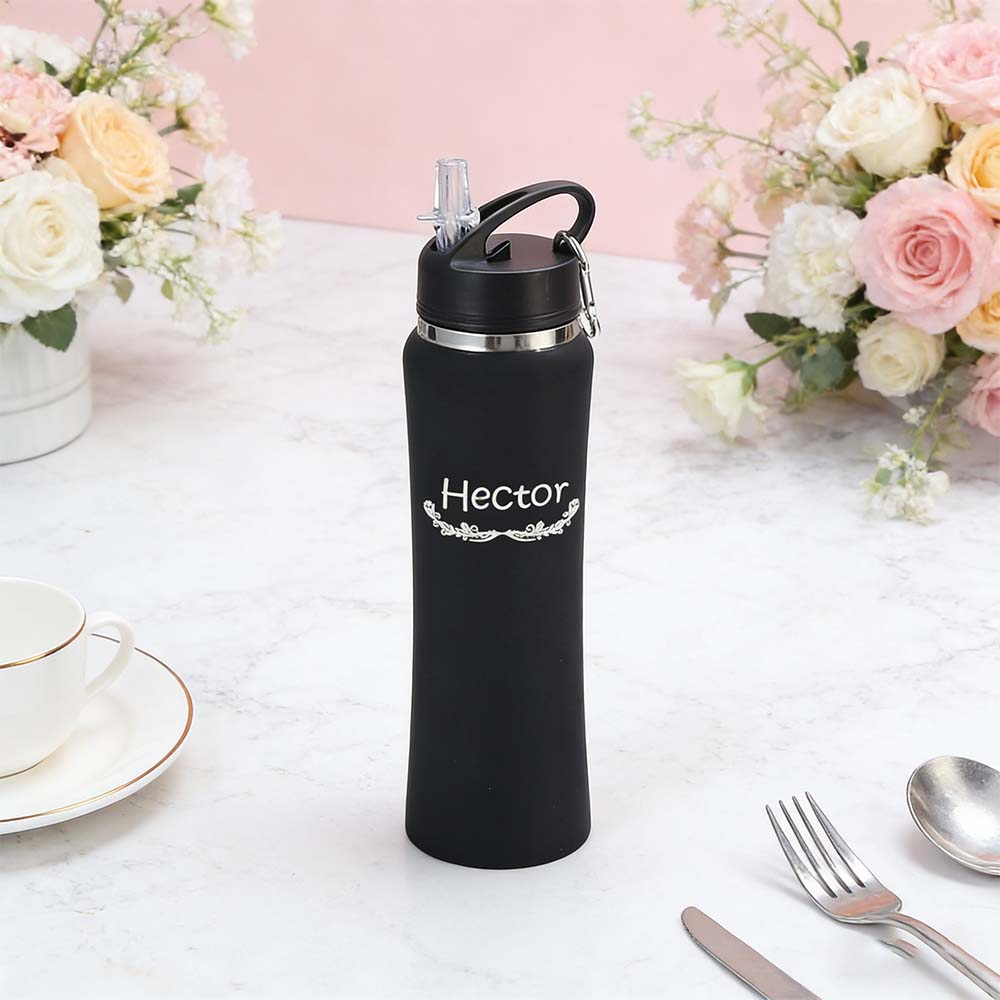 Stainless Steel Straw - 1 Stück Personalisierte Edelstahl-Wasserflasche Reise-Trinkflasche Lasergravierte