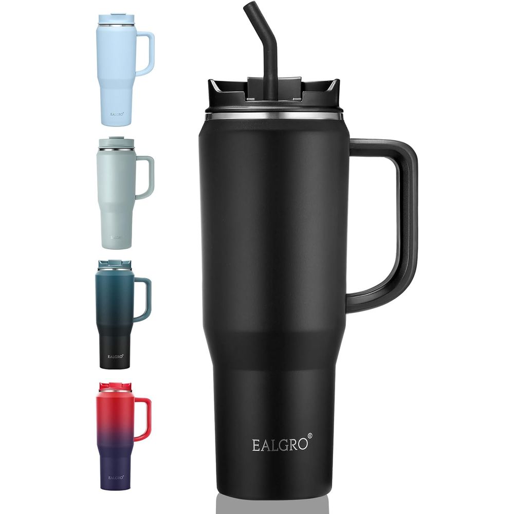 Stainless Steel Straw - 40 oz Isolierter Reisebecher mit Griff,
